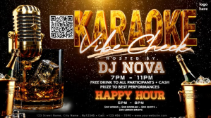 Golden Karaoke Night With DJ Miniatura di YouTube template