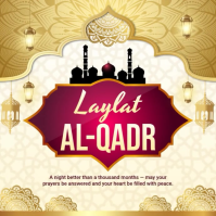 Golden Laylat al-Qadr Instagram Post Video template