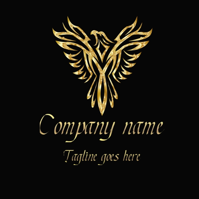 Copy of Golden logo, Phoenix logo, business logo (1) PosterMyWall