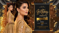 Golden Luxury Birthday Celebration Thumbnail template