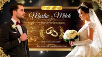 Golden Luxury Wedding Invitation Thumbnail YouTube 缩略图 template