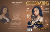 Golden Magazine Style Funeral Program (3) Tabloid template
