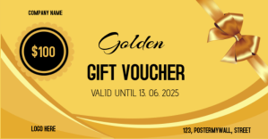 Pomarańczowy Gift Voucher Facebook Shared Image Template