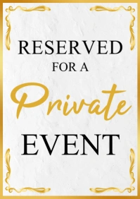 Golden Modern & Minimal Private Event A3 template