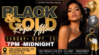 Negro Black & Gold Party YouTube-thumbnail Template
