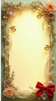 Żółty Floral Frame Facebook Story Template