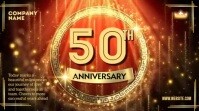 Golden Professional 50th Business Anniversary Digital Display (16:9) template