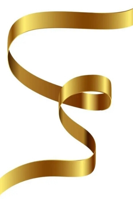 Gold Typeable Ribbon Template Golden ribbon Template | PosterMyWall