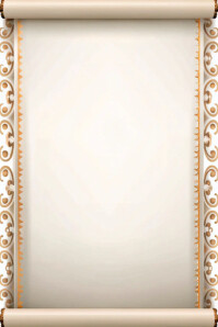 Golden Scroll Frame Poster template