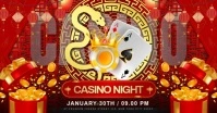 Golden Snake Casino Night Immagine condivisa di Facebook template
