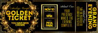 Golden Ticket Grand Evening Celebration Transparent na LinkedIn template
