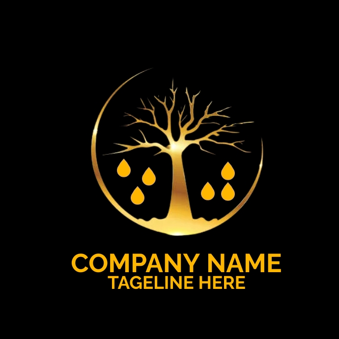 golden tree logo Template PosterMyWall