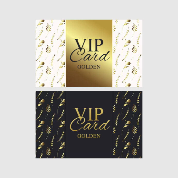 Free Vip Card Design Golden VIP Card Membership Template | PosterMyWall