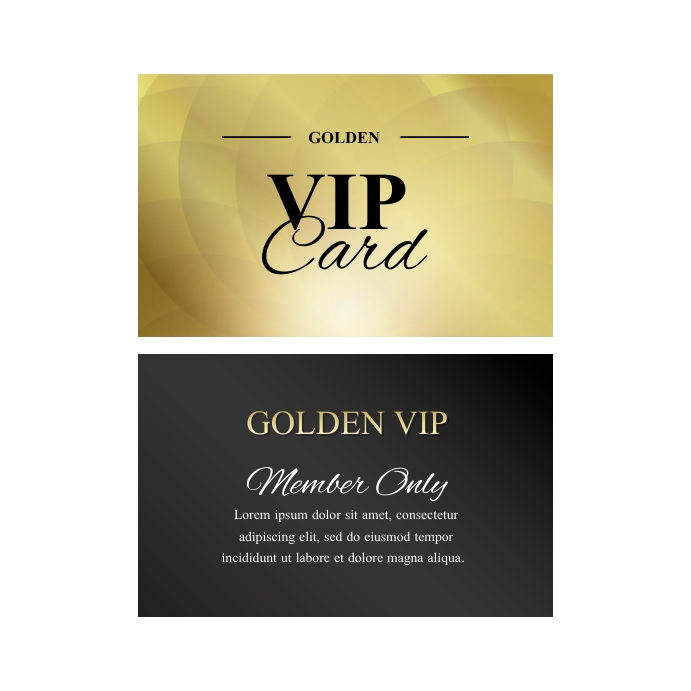 Golden VIP Card Template | PosterMyWall