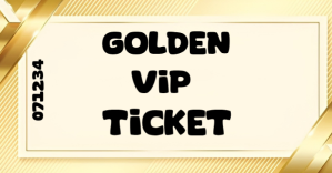 Golden VIP ticket template