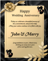 Golden Wedding Anniversary  Instagram Portrait template