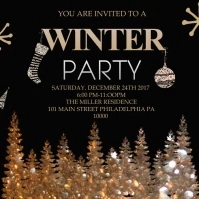 Golden Winter Party Video Template