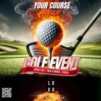 Golf ad design template Cuadrado (1:1)