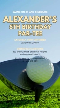 Golf Birthday Invitation Indaba yaku-Instagram template