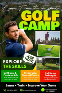 Golf Camp Training Poster template
