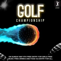 Golf Championship Square (1:1) template