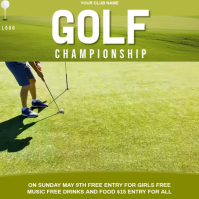 Golf Championship Square Video Vierkant (1:1) template