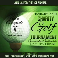 GOLF CHARITY EVENT ad video digital Square (1:1) template