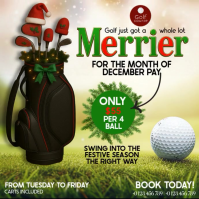 Golf Christmas Specials ad design Square (1:1) template