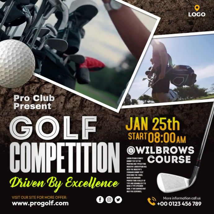 Competiton Event Design Golf Competition Event Template | PosterMyWall