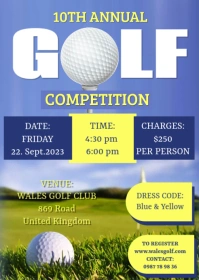 GOLF COMPETITION FLYER A6 template