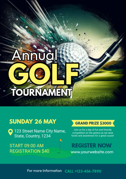 Golf competition Golf Tournament Design Template | PosterMyWall