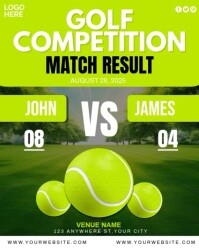 GOLF COMPTITION MATCH RESULT Instagram Portrait template