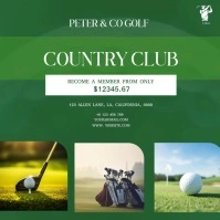GOLF COUNTRY CLUB DESIGN TEMPLATE Square (1:1)