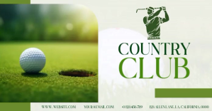 GOLF COUNTRY CLUB DESIGN TEMPLATE Facebook Gedeelde Prent