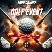 golf day event ad instagram post Kwadrat (1:1) template