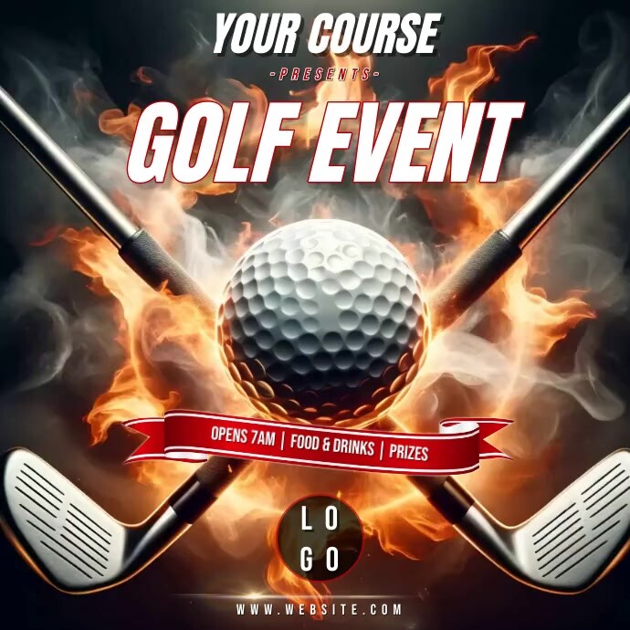 Golf Post Design golf day event ad instagram post Template | PosterMyWall