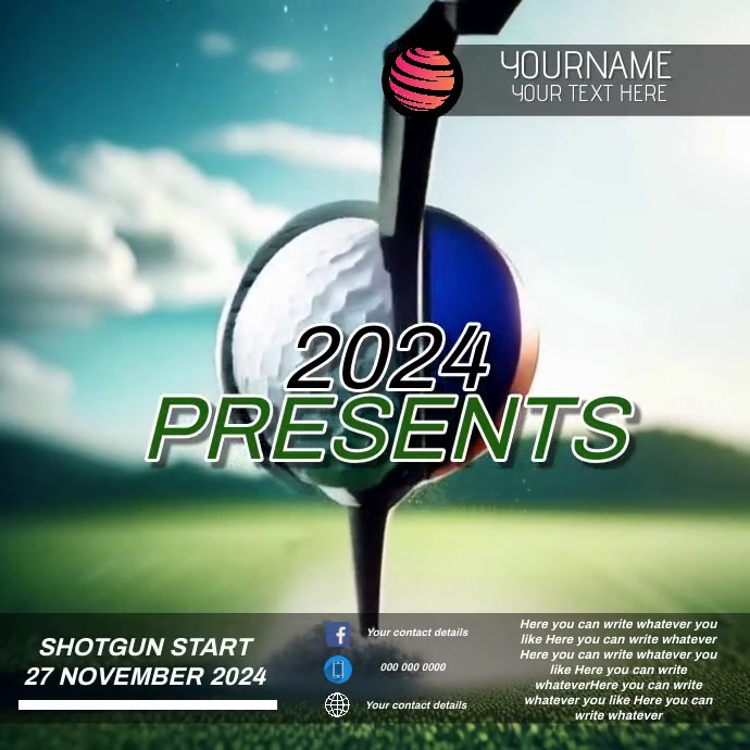 Golf Post Design golf day event ad instagram post Template | PosterMyWall
