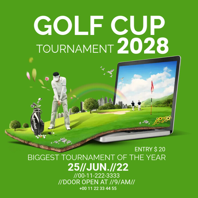 Golf Post Design golf Template | PosterMyWall