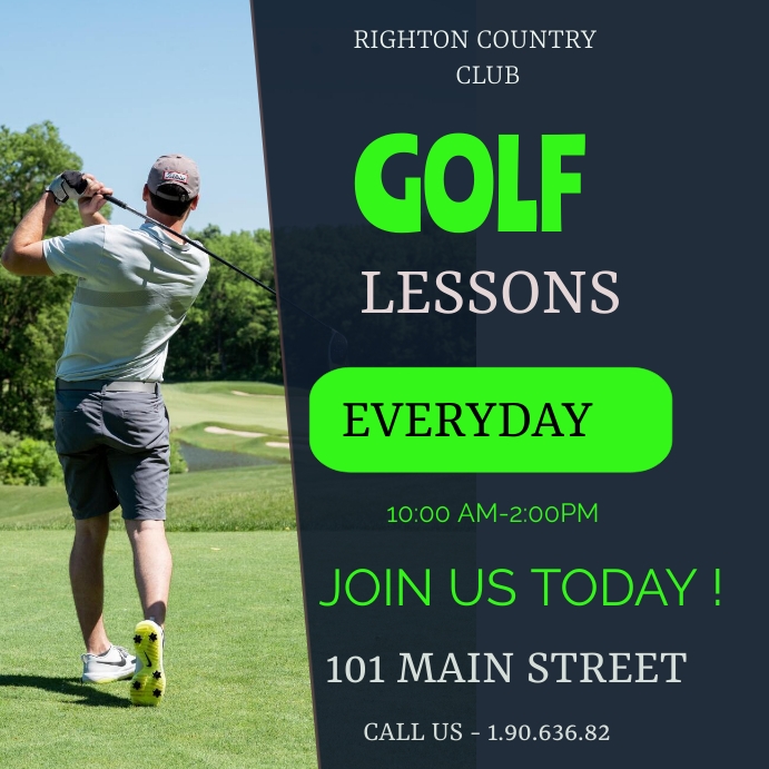Golf Post Design Golf Template | PosterMyWall