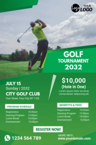 Golf  Banner 4X6 template