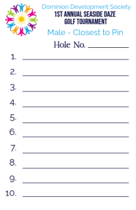 Golf Form Half Page Wide Media Página Ancho template