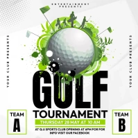 Golf instagram post Cuadrado (1:1) template