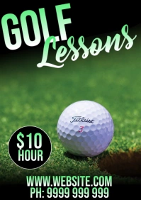 Golf Lessons A5 template