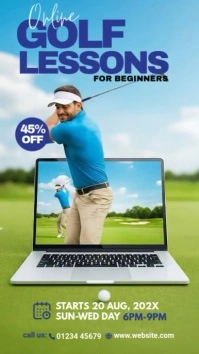GOLF LESSONS Instagram Story template