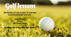 Golf Lessons Рекламное объявление Facebook template