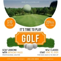 Golf Lessons Instagram post Vierkant (1:1) template