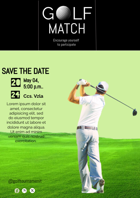 Matchday Program Golf GOLF MATCH Template | PosterMyWall