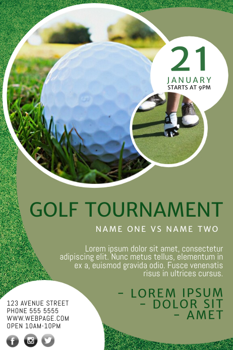 Sjabloon Golf Flyer Template Postermywall