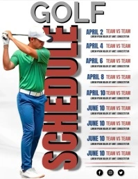 Golf Schedule Battle Team Flyer (US-Letter) template