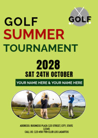 GOLF Summer TOURNAMENT A6 template